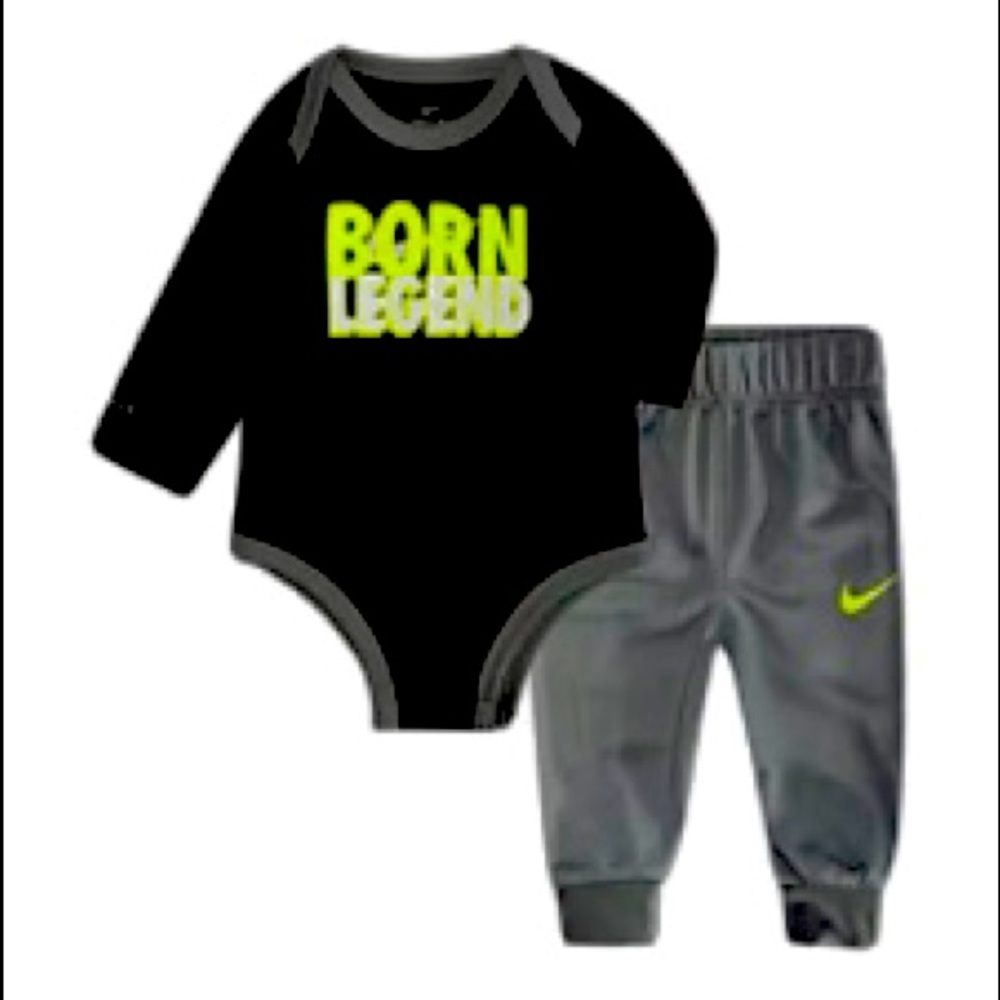Baby Boy Nike "Born Legend" Bodysuit & Pants Set
